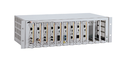 Allied Telesis AT-MCR12, 4,3 kg, 0 - 40 °C, -20 - 70 °C, 5 - 80%, UL, CSA, TUV, IEC 825-1, CE, FCC Class A, IC Class A